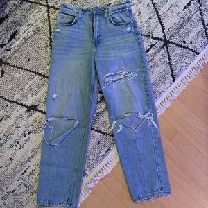 Zara light wash ripped jeans will negotiate